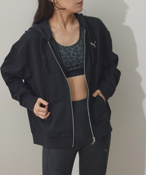 PUMA（プーマ）の「【PUMA】HER フーデッドジャケット（パーカー・レディース・ベージュ/ブラック・L）」の11枚目の写真