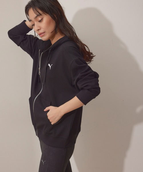 PUMA（プーマ）の「【PUMA】HER フーデッドジャケット（パーカー・レディース・ベージュ/ブラック・L）」の18枚目の写真