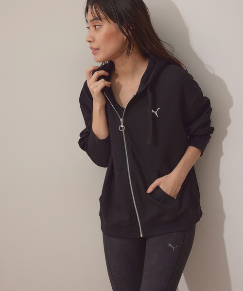 PUMA（プーマ）の「【PUMA】HER フーデッドジャケット（パーカー・レディース・ベージュ/ブラック・L）」の22枚目の写真