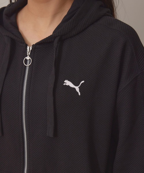 PUMA（プーマ）の「【PUMA】HER フーデッドジャケット（パーカー・レディース・ベージュ/ブラック・L）」の4枚目の写真