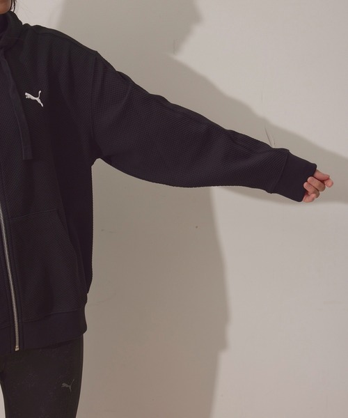 PUMA（プーマ）の「【PUMA】HER フーデッドジャケット（パーカー・レディース・ベージュ/ブラック・L）」の5枚目の写真