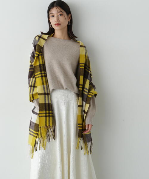 N.（N. Natural Beauty Basic）（エヌエヌナチュラルビューティーベーシック）の「◆チェックストール（ストール/ショール・レディース・ブルー系その他/イエロー系その他・ﾌﾘ-）」の10枚目の写真