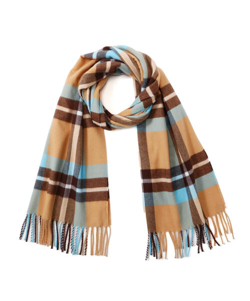 N.（N. Natural Beauty Basic）（エヌエヌナチュラルビューティーベーシック）の「◆チェックストール（ストール/ショール・レディース・ブルー系その他/イエロー系その他・ﾌﾘ-）」の18枚目の写真