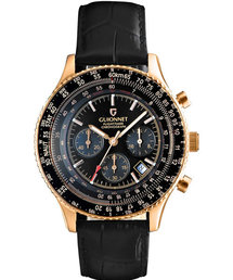 A*R様 [稼働・精度確認済]GUIONNET ギオネ FlightTimer GUIONNET】フライトタイマー パイロット クロノグラフ 腕時計