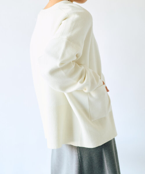 un dix cors（アンディコール）の「《オンオフ兼用・厚すぎず薄すぎず》ミラノリブカーデ（カーディガン/ボレロ・レディース・オフホワイト/グレー/ブラック・FREE）」の16枚目の写真