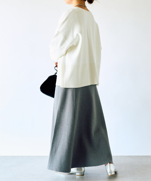 un dix cors（アンディコール）の「《オンオフ兼用・厚すぎず薄すぎず》ミラノリブカーデ（カーディガン/ボレロ・レディース・オフホワイト/グレー/ブラック・FREE）」の20枚目の写真