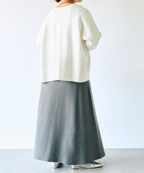 un dix cors（アンディコール）の「《オンオフ兼用・厚すぎず薄すぎず》ミラノリブカーデ（カーディガン/ボレロ・レディース・オフホワイト/グレー/ブラック・FREE）」の21枚目の写真