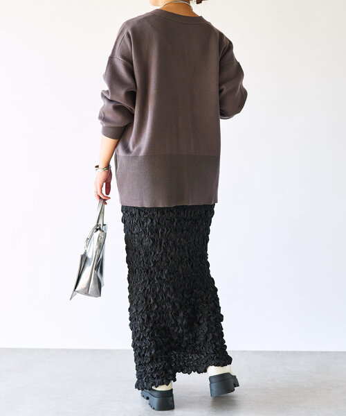 un dix cors（アンディコール）の「《オンオフ兼用・厚すぎず薄すぎず》ミラノリブカーデ（カーディガン/ボレロ・レディース・オフホワイト/グレー/ブラック・FREE）」の11枚目の写真