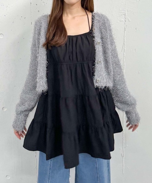 archives(アルシーヴ)の「ティアードミニキャミワンピース(ワンピース・レディース・アイボリー/ブラック/ブラウン・MEDIUM)」の1枚目の写真