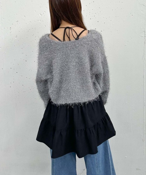 archives(アルシーヴ)の「ティアードミニキャミワンピース(ワンピース・レディース・アイボリー/ブラック/ブラウン・MEDIUM)」の14枚目の写真