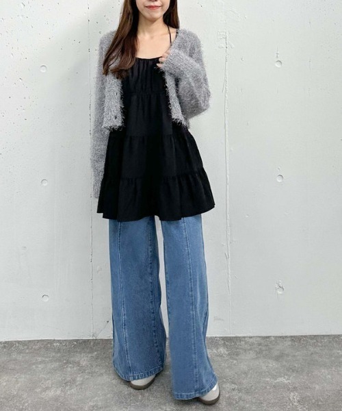 archives(アルシーヴ)の「ティアードミニキャミワンピース(ワンピース・レディース・アイボリー/ブラック/ブラウン・MEDIUM)」の15枚目の写真