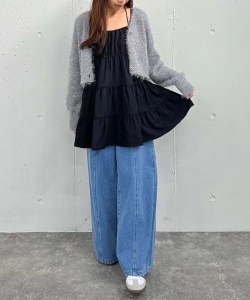 archives(アルシーヴ)の「ティアードミニキャミワンピース(ワンピース・レディース・アイボリー/ブラック/ブラウン・MEDIUM)」の16枚目の写真