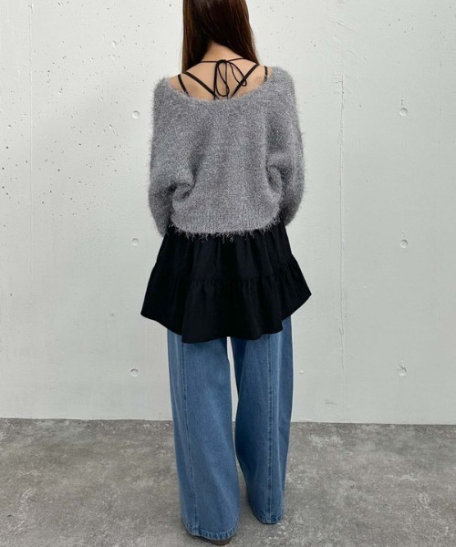 archives(アルシーヴ)の「ティアードミニキャミワンピース(ワンピース・レディース・アイボリー/ブラック/ブラウン・MEDIUM)」の17枚目の写真