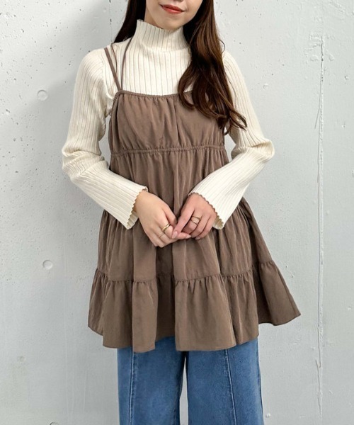 archives(アルシーヴ)の「ティアードミニキャミワンピース(ワンピース・レディース・アイボリー/ブラック/ブラウン・MEDIUM)」の22枚目の写真