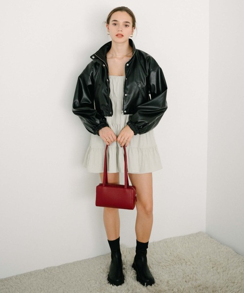 archives(アルシーヴ)の「ティアードミニキャミワンピース(ワンピース・レディース・アイボリー/ブラック/ブラウン・MEDIUM)」の10枚目の写真