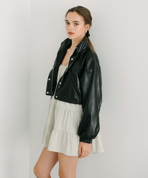 archives(アルシーヴ)の「ティアードミニキャミワンピース(ワンピース・レディース・アイボリー/ブラック/ブラウン・MEDIUM)」の5枚目の写真