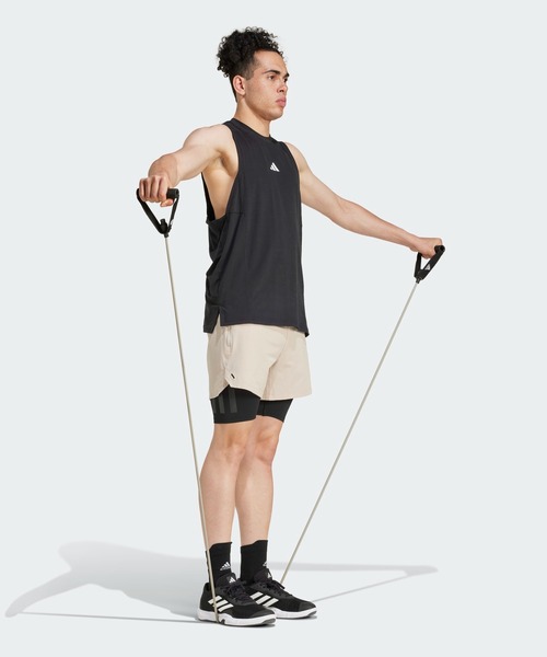 adidas パワー ワークアウト 2-IN-1 ショーツ パワー ワークアウト 2-in-1 ショーツ / ハーフパンツ