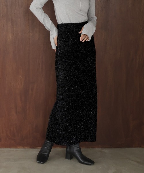 ガラスヤーンニットスカート（スカート）｜hellam（へラム）