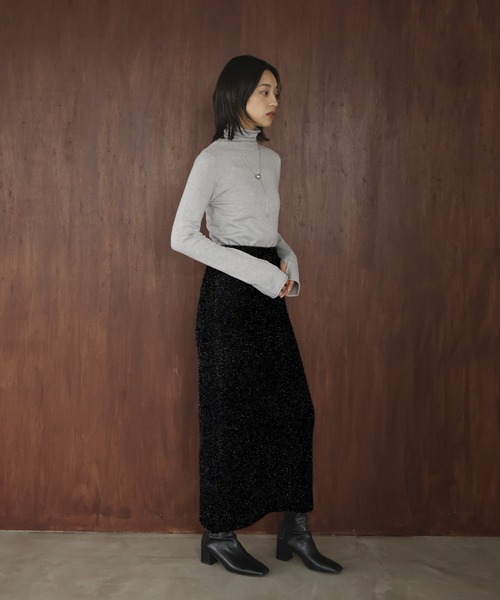 ガラスヤーンニットスカート（スカート）｜hellam（へラム）