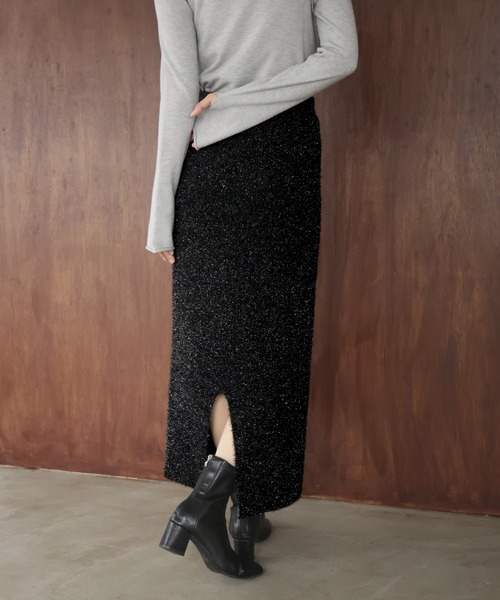 ガラスヤーンニットスカート（スカート）｜hellam（へラム）