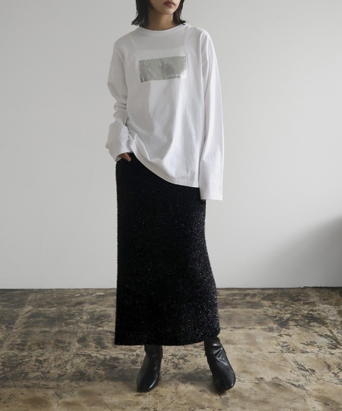 ガラスヤーンニットスカート（スカート）｜hellam（へラム）