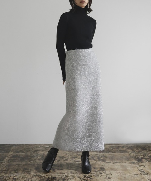ガラスヤーンニットスカート（スカート）｜hellam（へラム）
