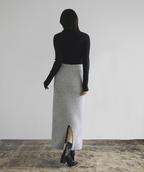 ガラスヤーンニットスカート（スカート）｜hellam（へラム）