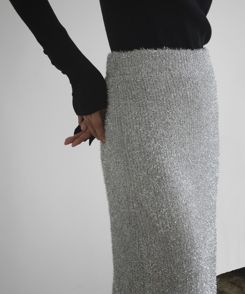 ガラスヤーンニットスカート（スカート）｜hellam（へラム）