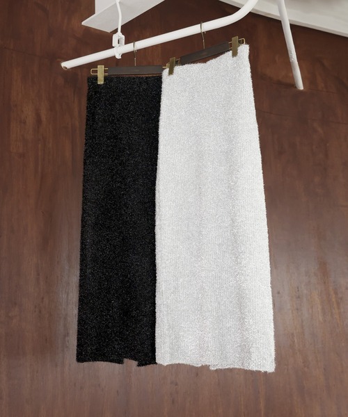 ガラスヤーンニットスカート（スカート）｜hellam（へラム）