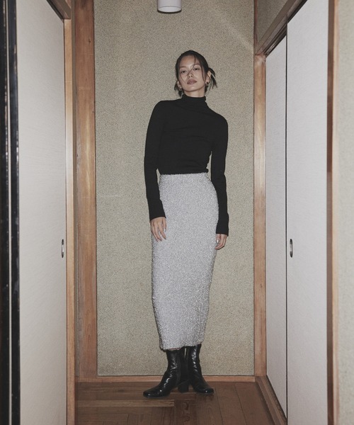 ガラスヤーンニットスカート（スカート）｜hellam（へラム）