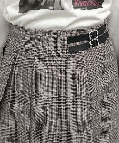 archives(アルシーヴ)の「【セットアップ対応】チェックラッププリーツミニスカート(スカート・レディース・グレー/モカ・MEDIUM)」の20枚目の写真