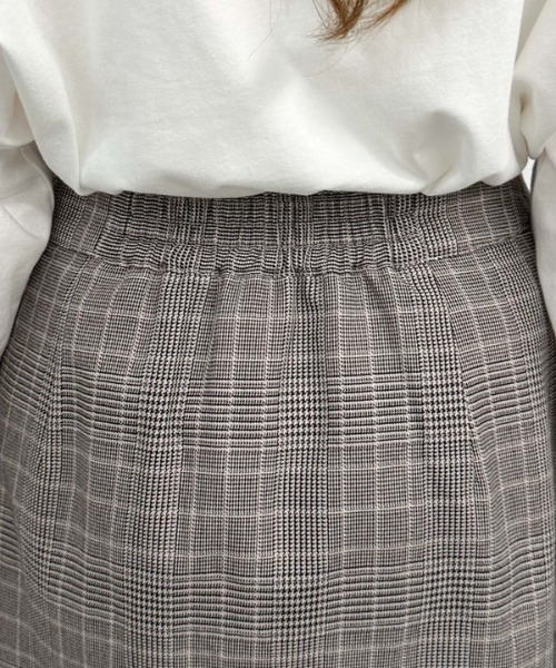 archives(アルシーヴ)の「【セットアップ対応】チェックラッププリーツミニスカート(スカート・レディース・グレー/モカ・MEDIUM)」の21枚目の写真