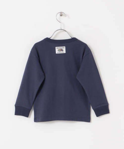 FRUIT OF THE LOOM（フルーツオブザルーム）の「FRUIT OF THE LOOM　フロッキープリント長袖Tシャツ(KIDS)（Tシャツ/カットソー・キッズ・ネイビー/アイボリー・130/120/110/140）」の5枚目の写真