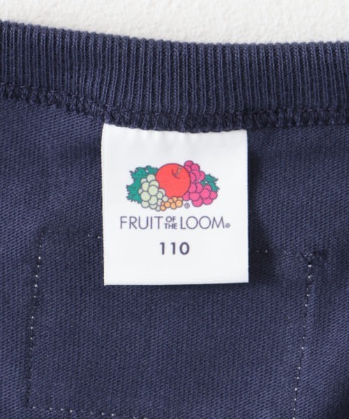 FRUIT OF THE LOOM（フルーツオブザルーム）の「FRUIT OF THE LOOM　フロッキープリント長袖Tシャツ(KIDS)（Tシャツ/カットソー・キッズ・ネイビー/アイボリー・130/120/110/140）」の8枚目の写真