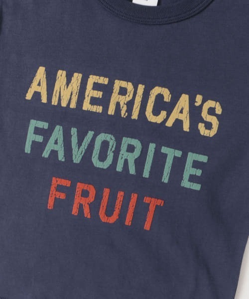 FRUIT OF THE LOOM（フルーツオブザルーム）の「FRUIT OF THE LOOM　フロッキープリント長袖Tシャツ(KIDS)（Tシャツ/カットソー・キッズ・ネイビー/アイボリー・130/120/110/140）」の9枚目の写真