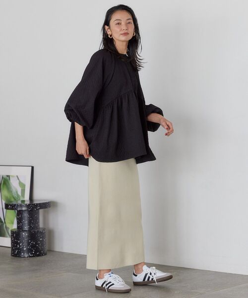 AMERICAN HOLIC(アメリカンホリック)の「ジャガードティアードブラウス(シャツ/ブラウス・レディース・ブラック/アイボリー・L/M)」の20枚目の写真