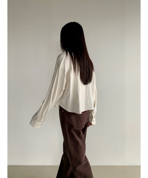 Didot.showroom（ディドット ショールーム）の「ディープカラーワイドデニムパンツ（デニムパンツ・レディース・ブルー/ブラウン・S/M）」の7枚目の写真