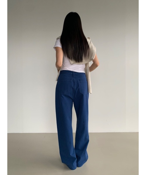 Didot.showroom（ディドット ショールーム）の「ディープカラーワイドデニムパンツ（デニムパンツ・レディース・ブルー/ブラウン・S/M）」の17枚目の写真