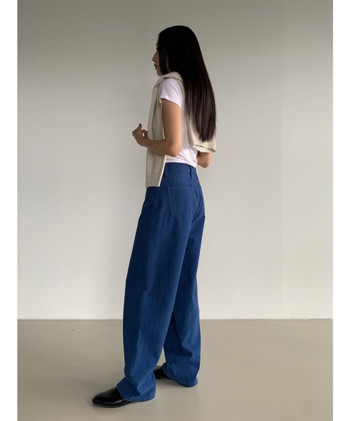 Didot.showroom（ディドット ショールーム）の「ディープカラーワイドデニムパンツ（デニムパンツ・レディース・ブルー/ブラウン・S/M）」の16枚目の写真
