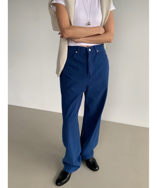Didot.showroom（ディドット ショールーム）の「ディープカラーワイドデニムパンツ（デニムパンツ・レディース・ブルー/ブラウン・S/M）」の13枚目の写真