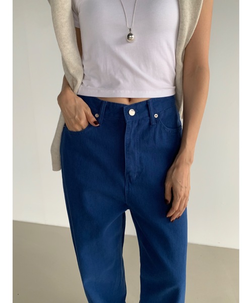 Didot.showroom（ディドット ショールーム）の「ディープカラーワイドデニムパンツ（デニムパンツ・レディース・ブルー/ブラウン・S/M）」の14枚目の写真
