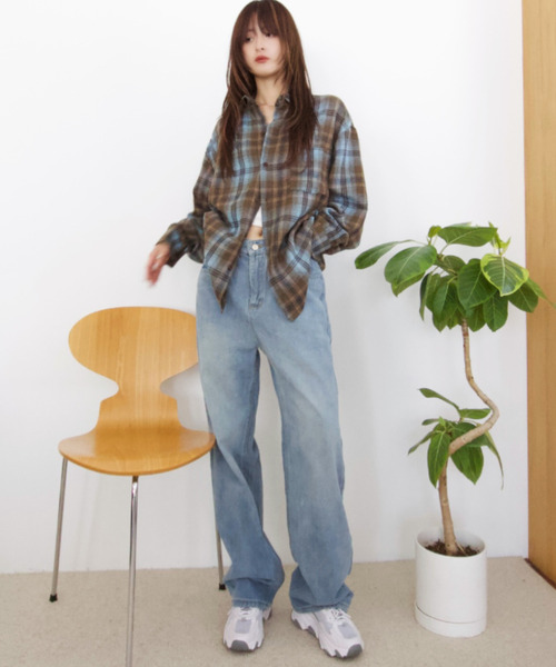 Good Riddance（グッドリダンス）の「ルーズフィット ユニセックス チェックシャツ（シャツ/ブラウス・メンズ・ブルー/レッド・L/M）」の22枚目の写真