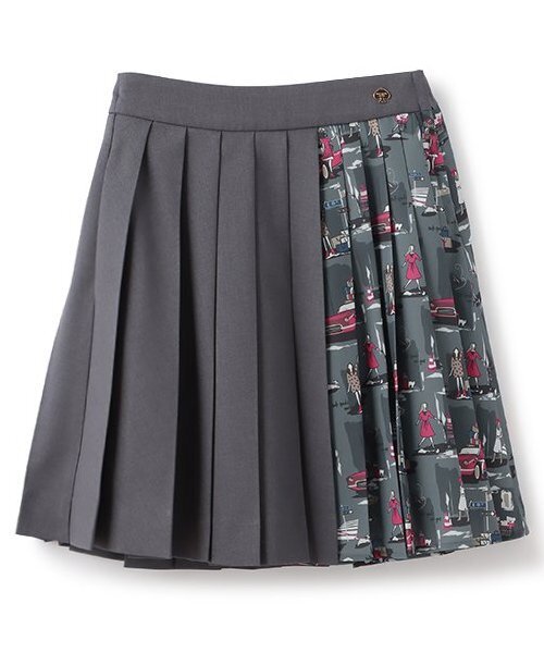 kate spade new york kids(ケイトスペードニューヨーク)の「ガールズ クロスロードプリーツスカート(スカート・キッズ・チャコール/ベージュ・140cm/150cm/160cm)」の2枚目の写真