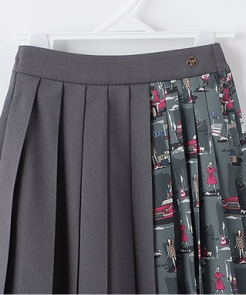 kate spade new york kids(ケイトスペードニューヨーク)の「ガールズ クロスロードプリーツスカート(スカート・キッズ・チャコール/ベージュ・140cm/150cm/160cm)」の20枚目の写真