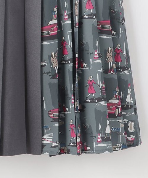 kate spade new york kids(ケイトスペードニューヨーク)の「ガールズ クロスロードプリーツスカート(スカート・キッズ・チャコール/ベージュ・140cm/150cm/160cm)」の16枚目の写真