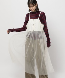 niko and... | チュールドッキングジャンパースカート(ジャンパースカート)