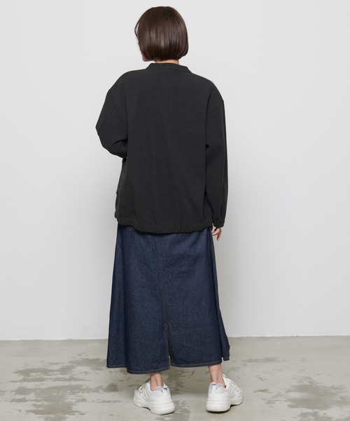 Arnold Palmer（アーノルドパーマー）の「ウールライク メルトン コクーンジャケット（ノーカラージャケット・レディース・キャメル/ネイビー/ダークグレー・S/L/M）」の22枚目の写真