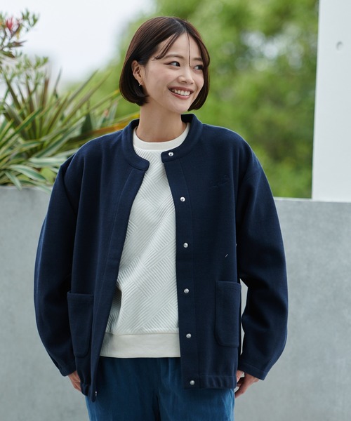 Arnold Palmer（アーノルドパーマー）の「ウールライク メルトン コクーンジャケット（ノーカラージャケット・レディース・キャメル/ネイビー/ダークグレー・S/L/M）」の13枚目の写真