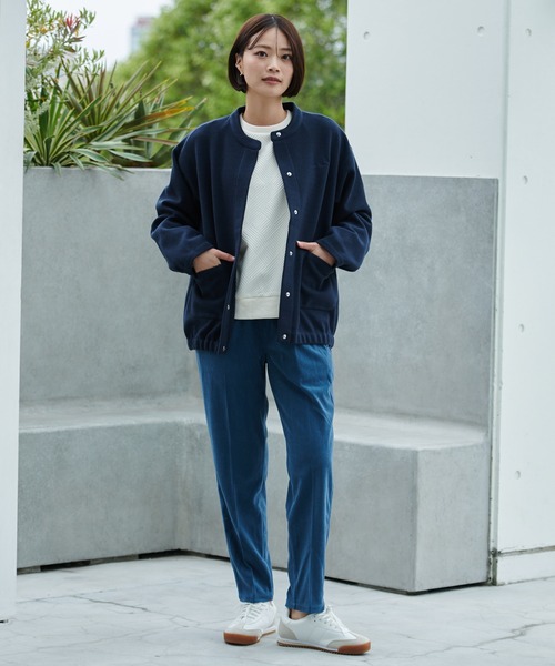 Arnold Palmer（アーノルドパーマー）の「ウールライク メルトン コクーンジャケット（ノーカラージャケット・レディース・キャメル/ネイビー/ダークグレー・S/L/M）」の15枚目の写真