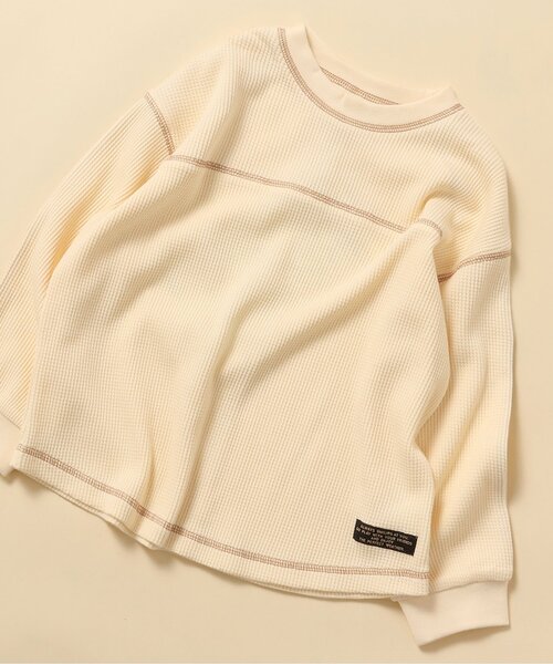 BREEZE(ブリーズ)の「【WEB限定】ワッフル長袖Tシャツ(Tシャツ/カットソー・キッズ・イエロー/ブラック/ブルー/オフホワイト/グリーン/ピンク/その他12/その他11/オレンジ・100/90/150/140/130/120/110)」の2枚目の写真